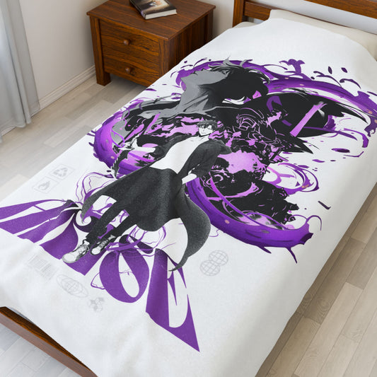 Sung Jin Woo Anime-Inspired Velveteen Plush Blanket for Cozy Comfort