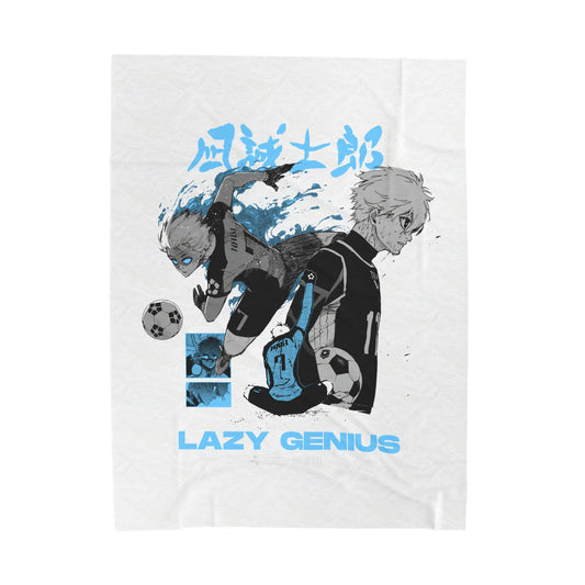 Seishiro Nagi "Lazy Genius Soccer" Velveteen Plush Blanket