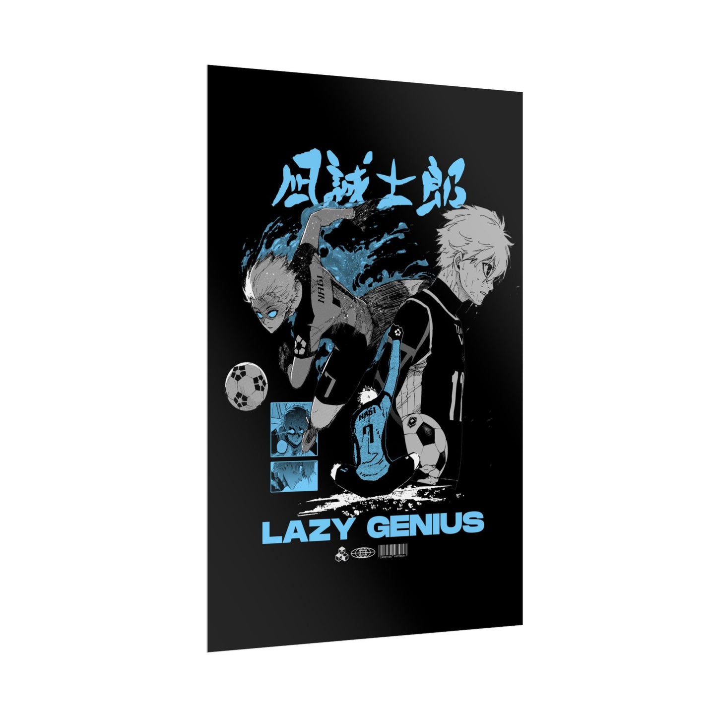 Seishiro Nagi "Lazy Genius" Soccer Wall Art Poster | Anime-Inspired Rolled Poster for Sports Lovers