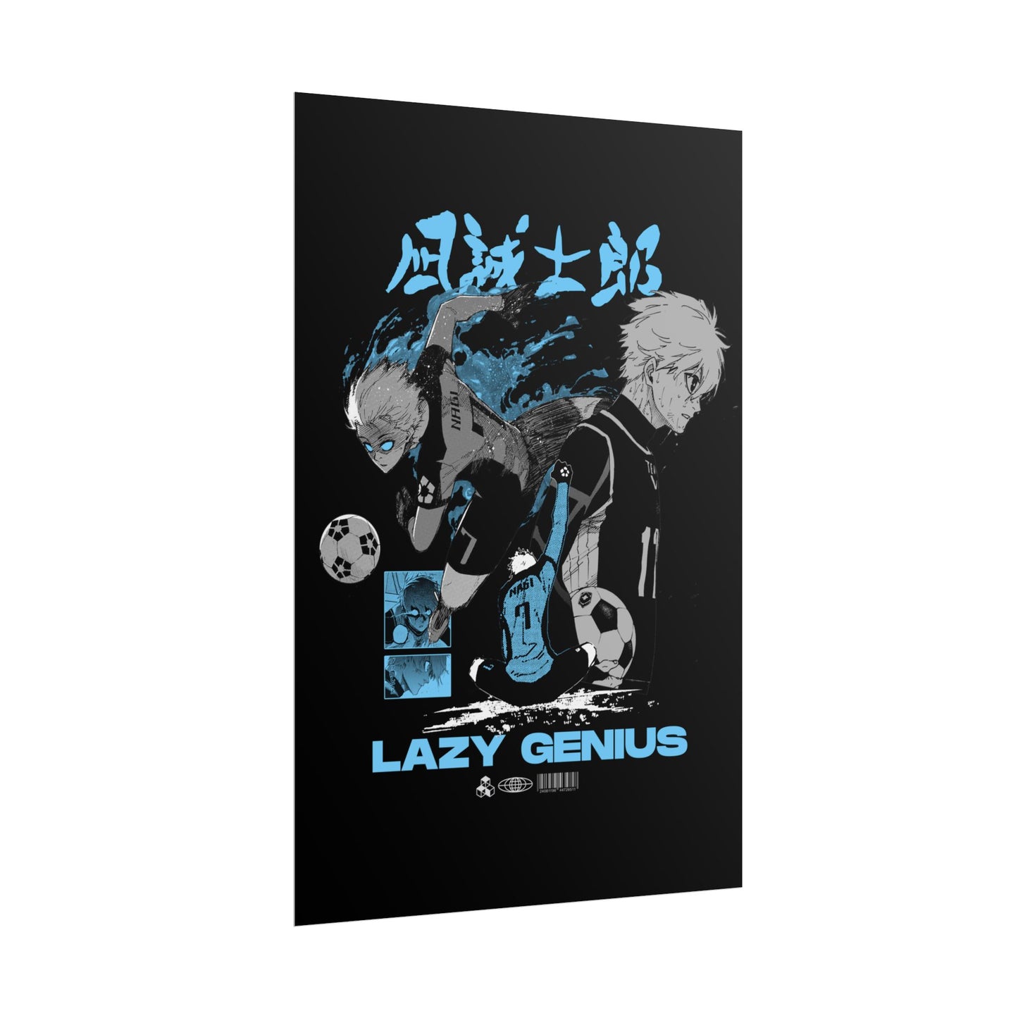 Seishiro Nagi "Lazy Genius" Soccer Wall Art Poster | Anime-Inspired Rolled Poster for Sports Lovers